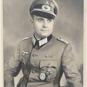 Large Wartime Framed Studio Photo Picturing a Cavalry Officer ...