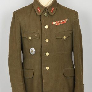 WWII Japanese Army Field Commander’s Tunic With Commanders Badge And Long Medal Ribbon