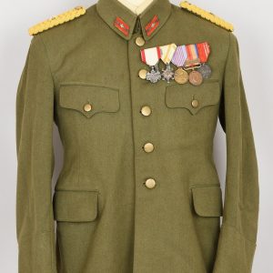 WWII Japanese Named Army Second Lieutenant's Type 98 Tunic with Dress Shoulder Boards