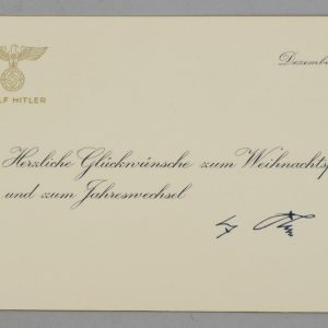 Christmas / New Year Card from Adolf Hitler Dated 1942