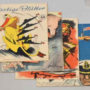 4 x German WWII Humor Magazine “Lustige Blätter” April 1943