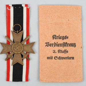 War Merit Cross 2'class With Swords and Paper Envelope of Issue